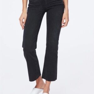 PAIGE Black Atley Ankle Flare Jeans
